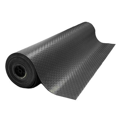 PVC Yer Döşemesi Siyah Para Puan Desenli 1.1x16 metre (1 metre fiyatı) 2mm