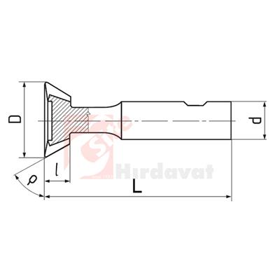 ZPS-FN Kırlangıç Freze 20mm 55° DIN 1883 A Form