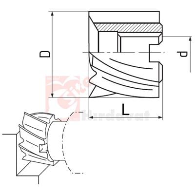 ZPS-FN Vals Alın Freze 100mm DIN 1880