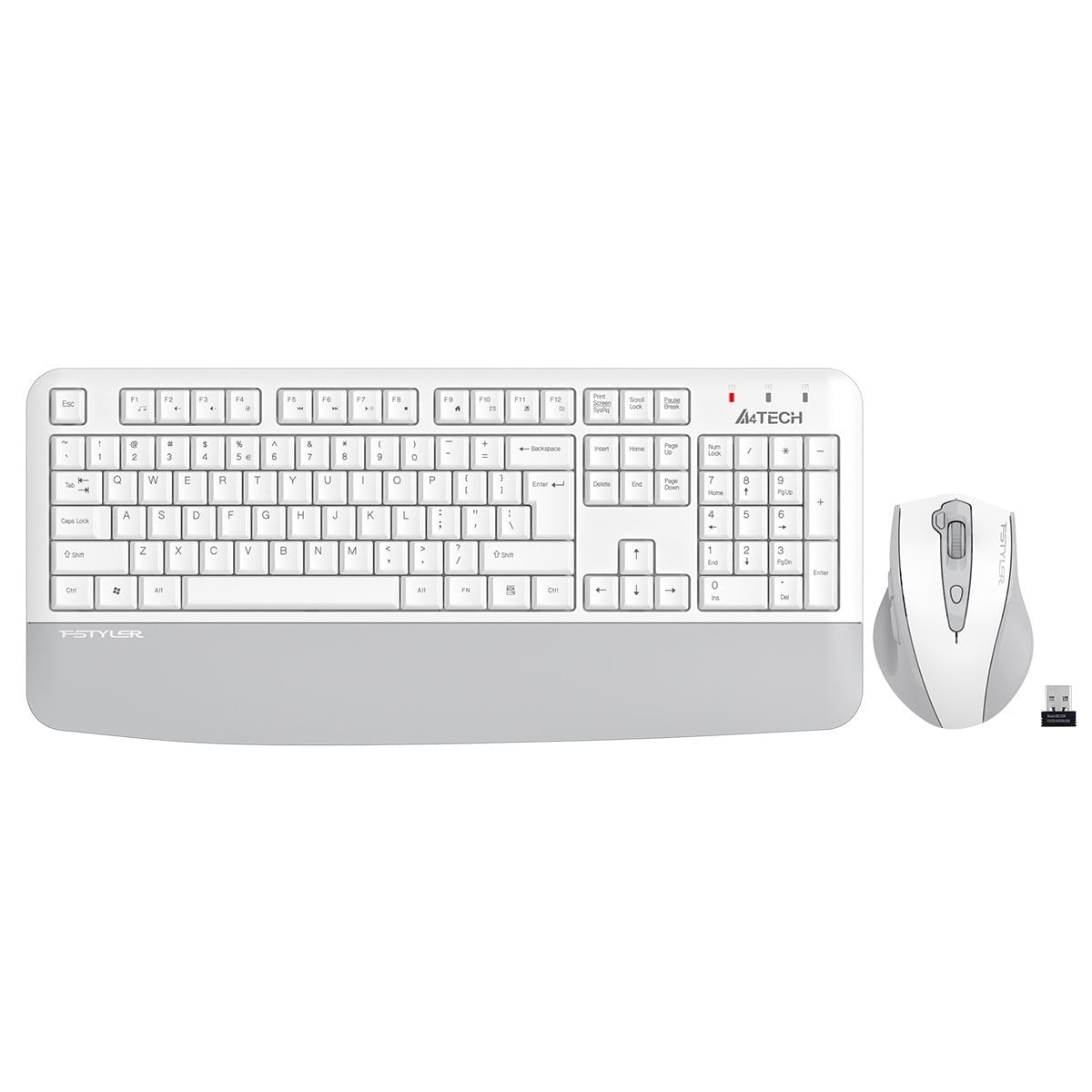 A4 TECH FG2500S PLUS KABLOSUZ MULTİMEDYA BEYAZ/GRİ 2.4 GHz /3200 DPI Q KLAVYE+MOUSE