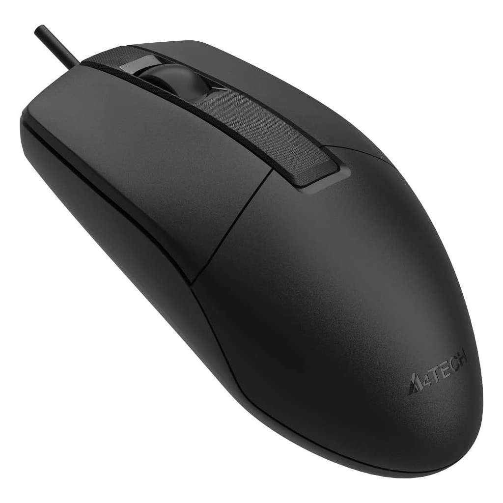 A4 TECH OP-330S, Siyah, Silent, V-Track, 1200dpi, 3 Buton, Usb Kablolu, Optik Mouse