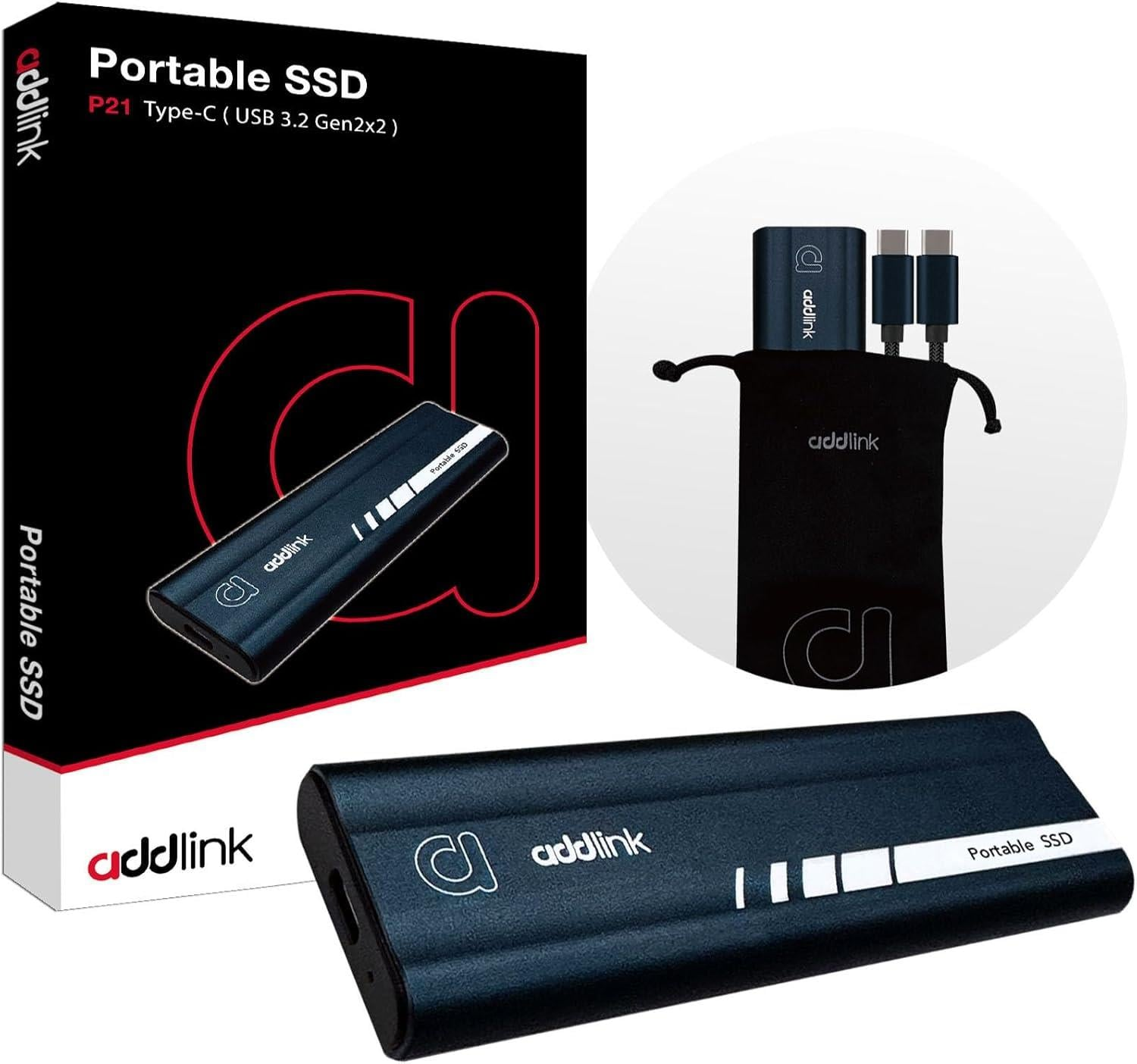 ADDLINK 1TB AD1TBP21B2K 2000-1950MB/s TYPEC SSD Harici Disk