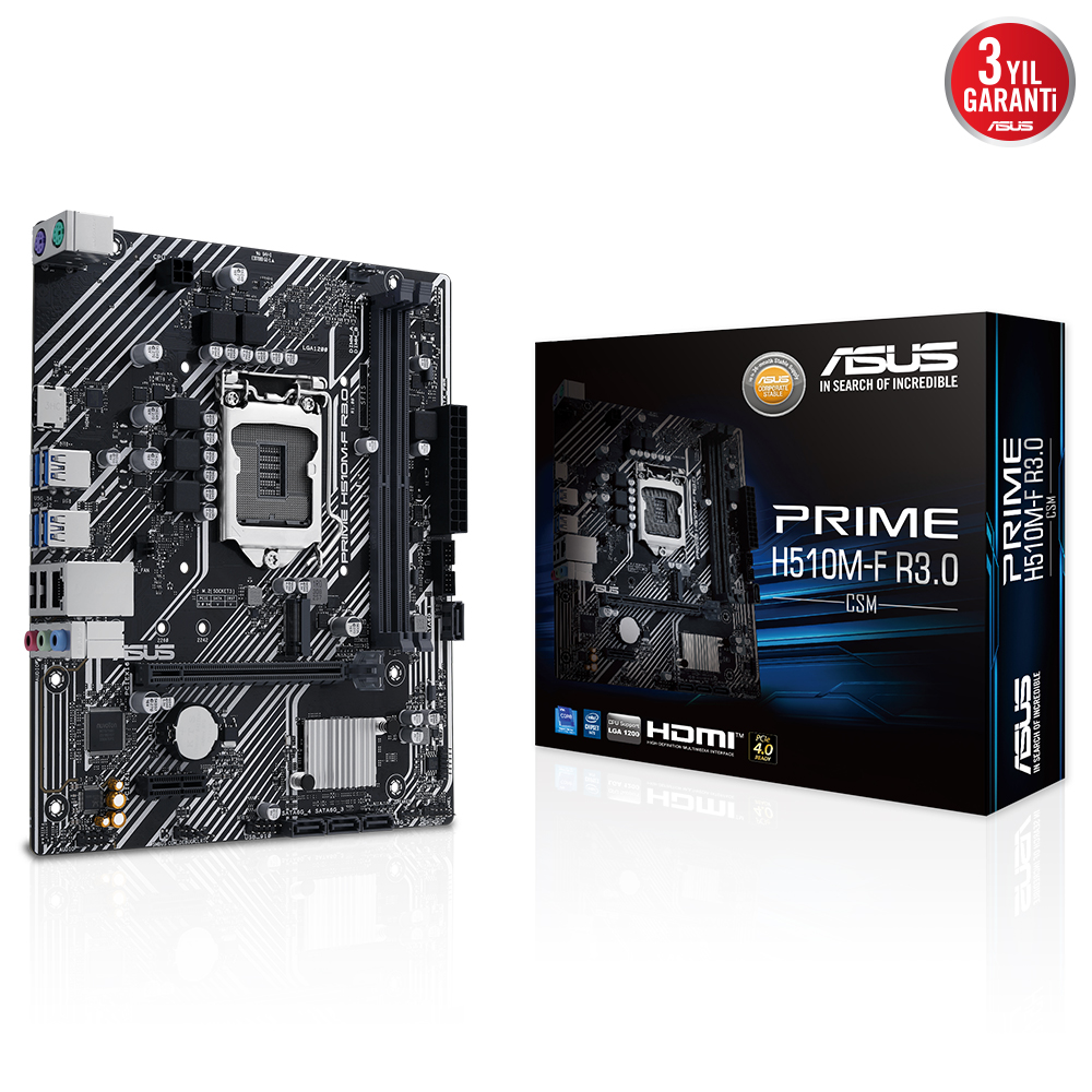 ASUS PRIME H510M-F R3.0 CSM DDR4 HDMI PCIE 3.0 1200p v2