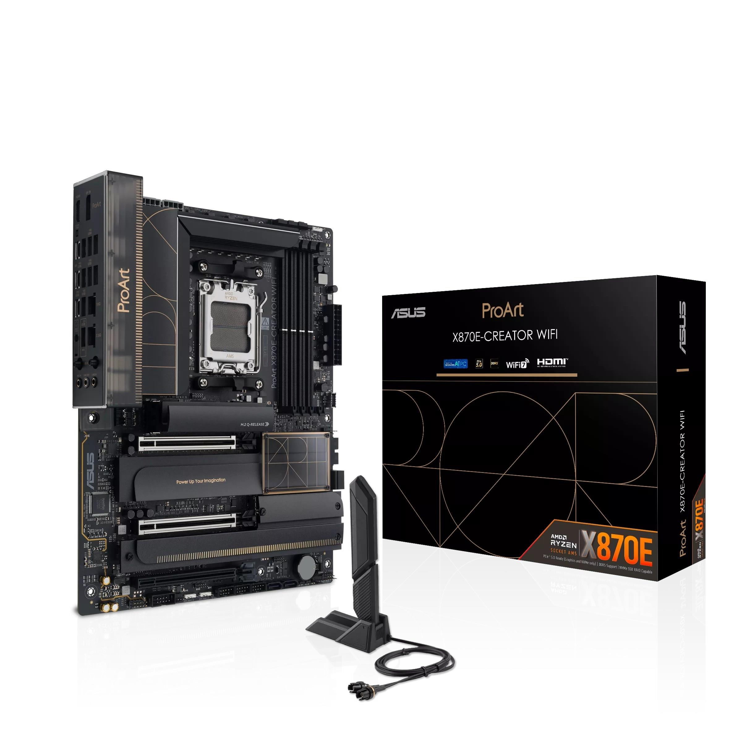 ASUS PROART X870E CREATOR WIFI-7 DDR5 HDMI DP PCIE 5.0 AM5 ATX