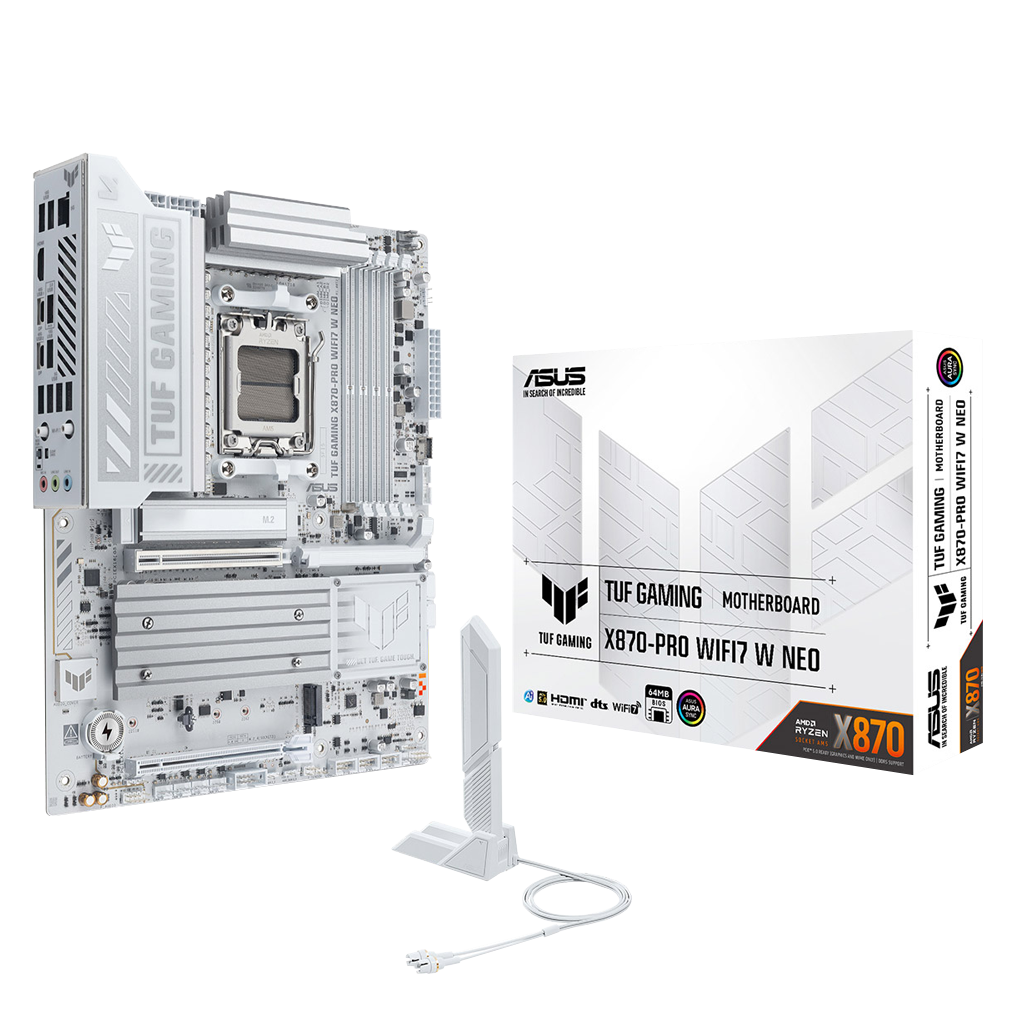 ASUS TUF GAMING B850-PRO WIFI7 W NEO, 4xDDR5, 3x M.2, HDMI, DP, Type-C, Wi-Fi 7, Bluetooth v5.4, AM5 Soket GAMING Anakart