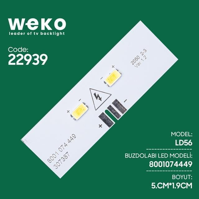 Buzdolabı İç Aydınlatma Ledi Ld56 8001 074 449 307387 2 Çipli