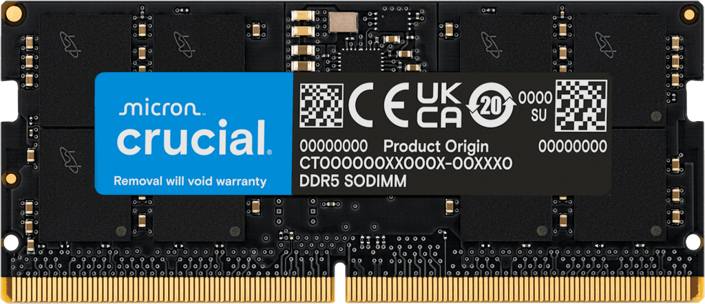 CRUCIAL 16GB DDR5 4800MHZ NOTEBOOK RAM VALUE CT16G48C40S5