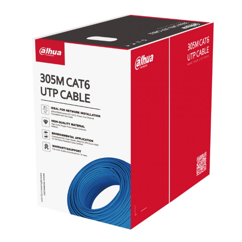DAHUA 305metre CAT6 U/UTP LSZH Kablo Mavi PFM923I-6UN-C-BLUE