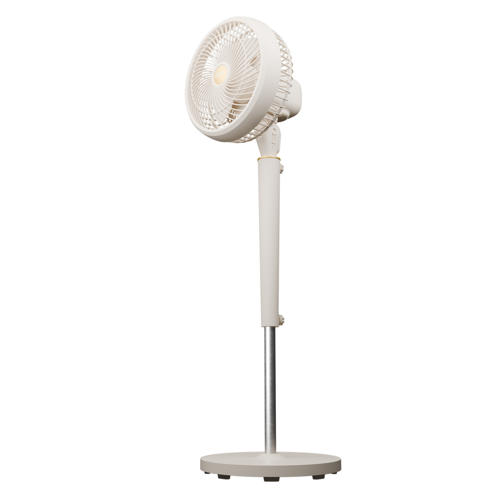 EVEREST FAN12, KREM, DynaBreeze, 3 Kademeli Hız, 3 Kanat Pervane ve Çerçeve, Çift Motorlu 70W, Otomatik Salınım, Yükseklik Ayarlı Vantilatör