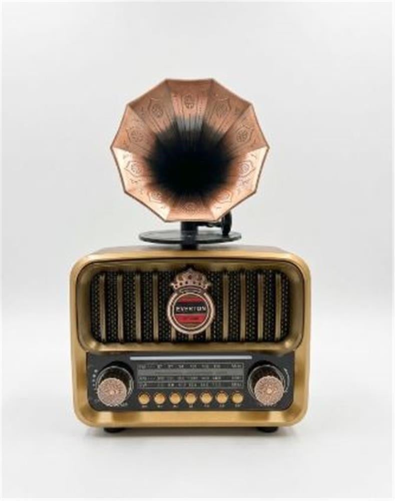 Everton RT-606 Gramofonlu, Şarjlı,  Nostaljik Radyo( Bluetooth-USB-SD-FM)