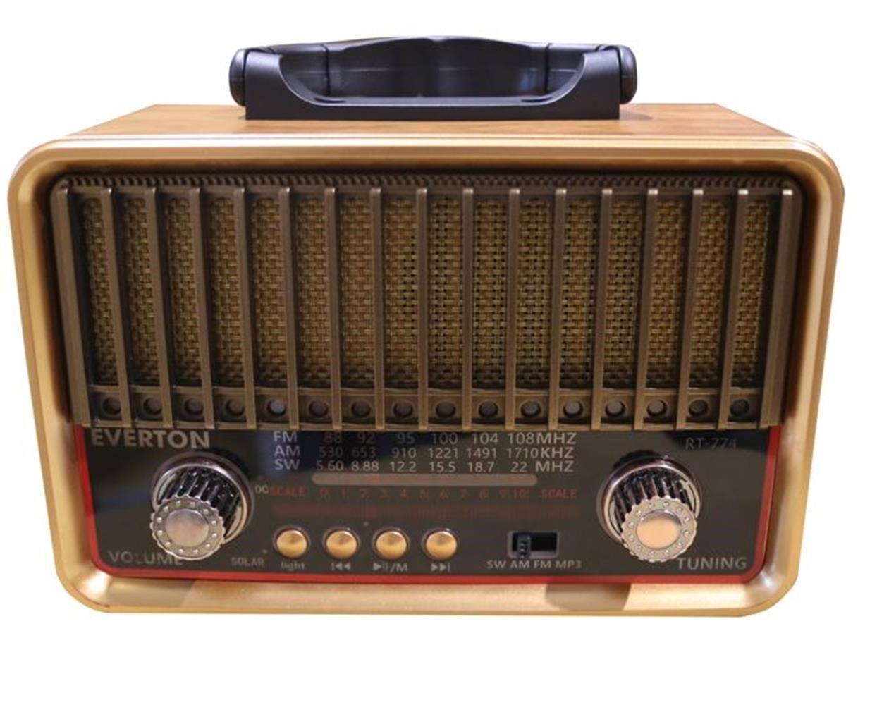 Everton RT-774  Bluetooth-USB-SD-FM  Şarjlı  Nostaljik Radyo