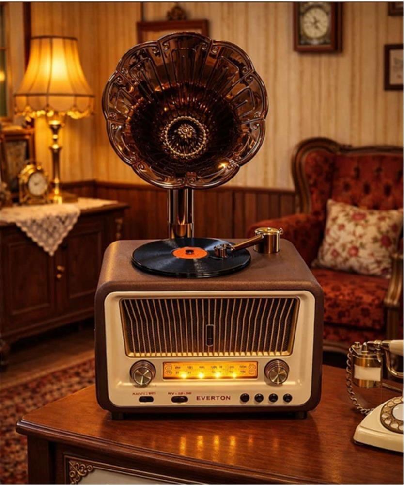 Everton Rt-608  Bluetooth Fm-Usb-Tf-Aux  Şarjlı Nostaljik Radyo