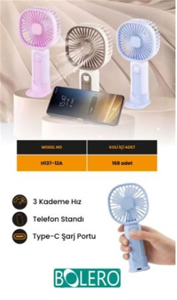 Feny FN-F55 Yeşil Ultra Sessiz 3 Kademeli Şarjlı 800Mah Masa Fanı 4