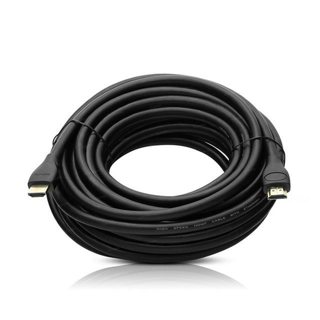 Fully G-507DS Plastik Düz Siyah 10 Metre Gold Poşetli Hdmi Kablo
