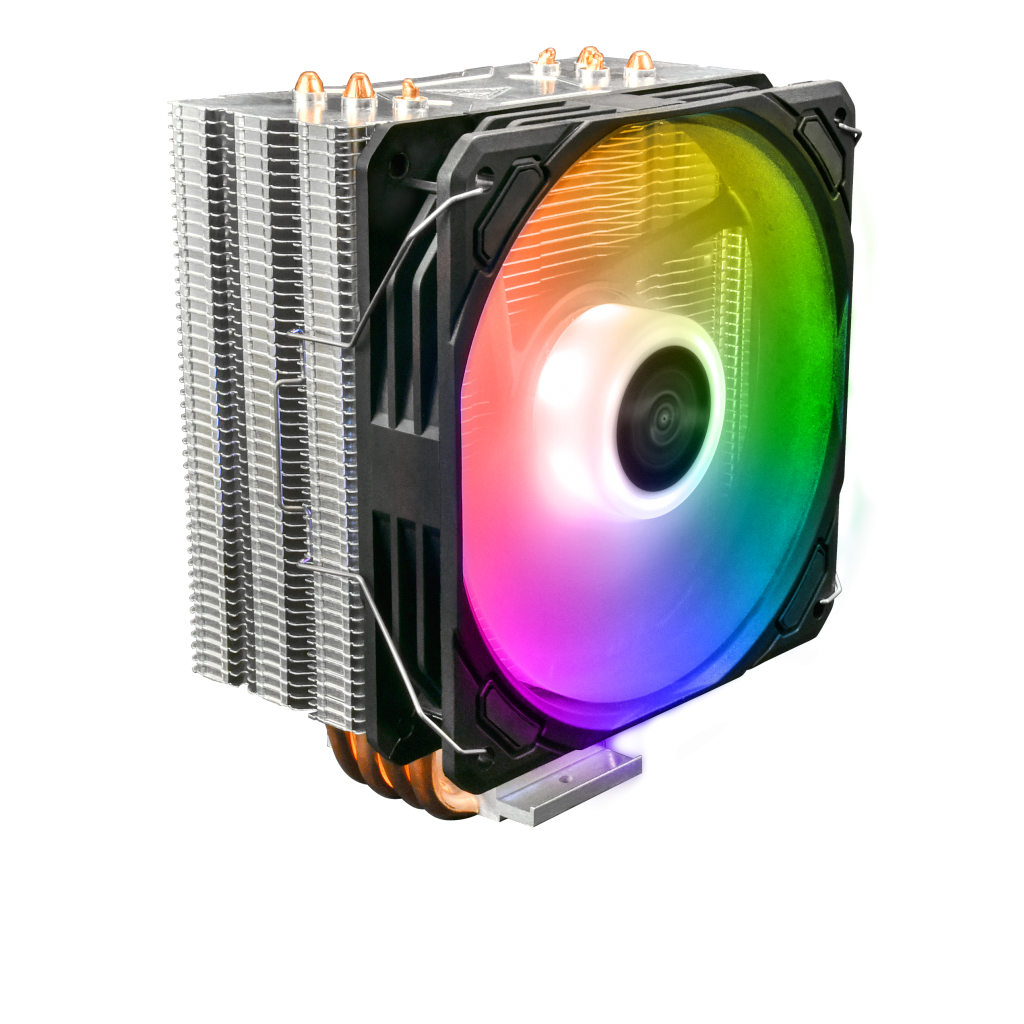 GAMDIAS BOREAS E1-410, ARGB, 120mm, CPU  Kule Tipi Hava Soğutma, Doğrudan Temas Teknolojisine Sahip 4 adet Gelişmiş Bakır Isı Borusu (AMD AM4-AM5 ve INTEL Tüm işlemciler ile uyumlu)