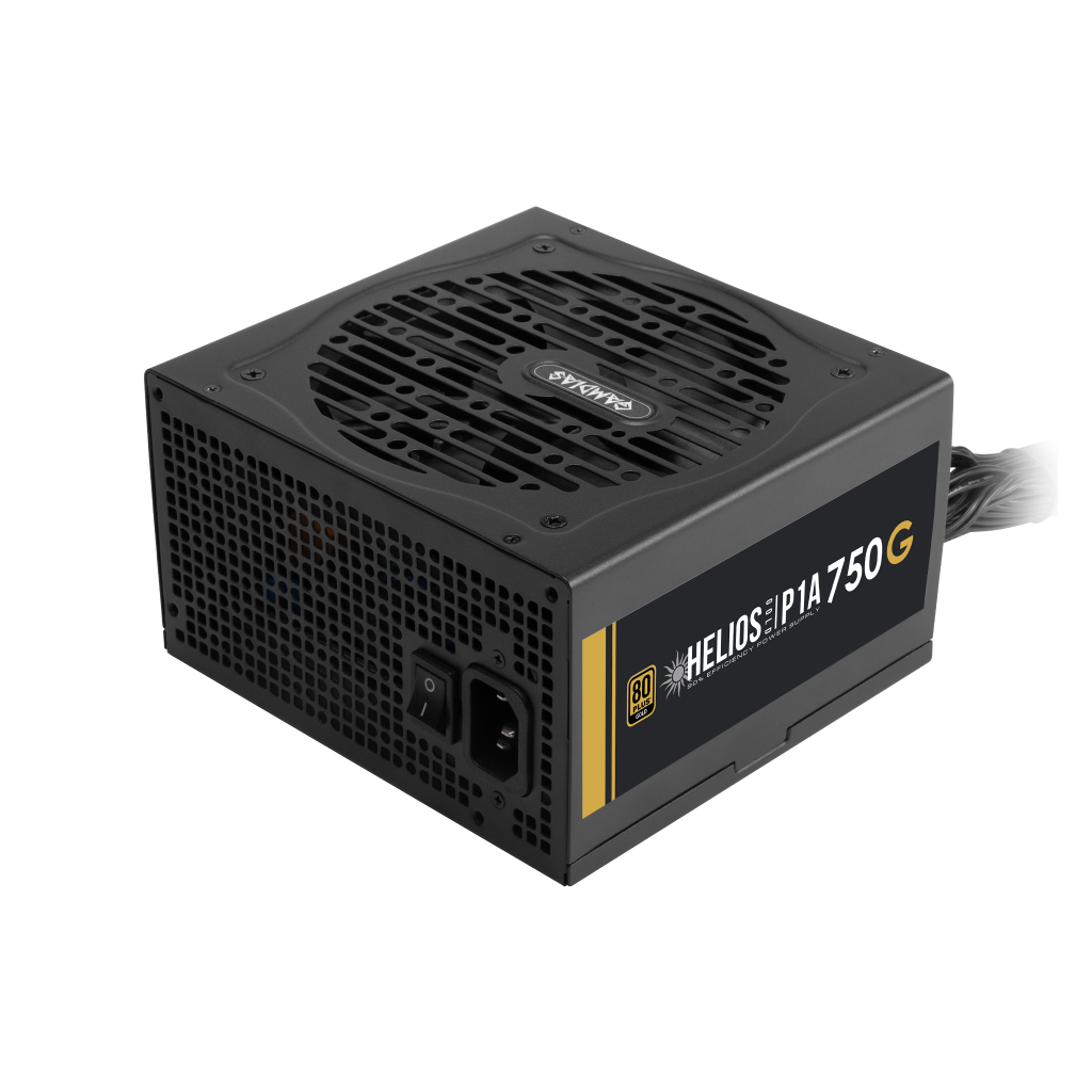 GAMDIAS HELIOS P1A-750G, 750W, 80+ Gold, Aktif PFC, GAMING, ATX, Power Supply (PSU)