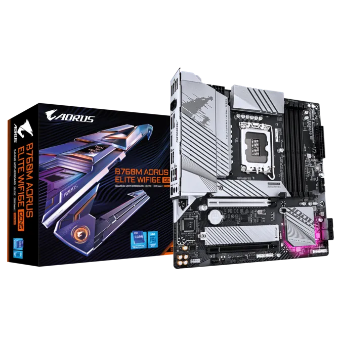 GIGABYTE B760M AORUS ELITE WIFI6E GEN5 DDR5 HDMI-DP TYPEC PCIE 4.0 1851p mATX