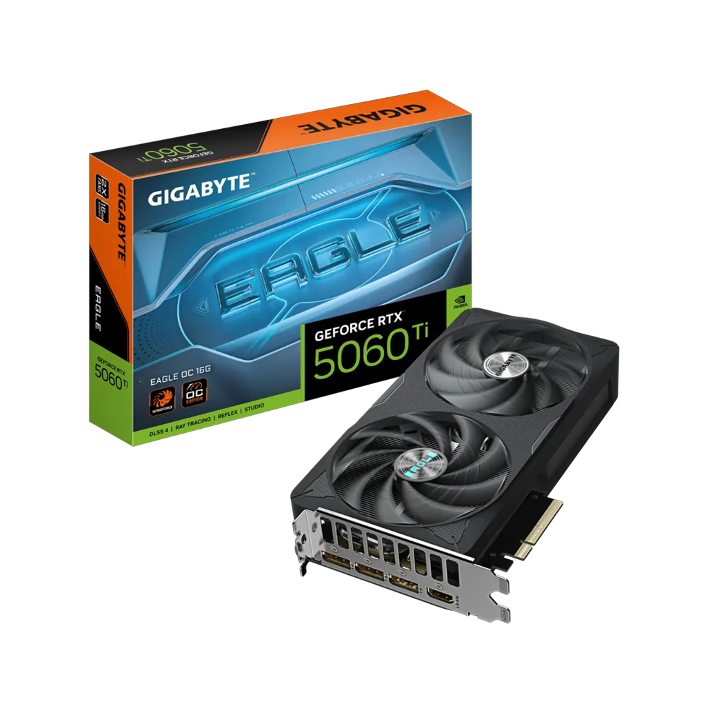 GIGABYTE GV-N506TEAGLE OC-16GD, RTX5060TI, EAGLE OC, 16Gb, GDDR7, 128BIT, 2 Fanlı, 1xHDMI, 3xDP, GAMING Ekran KARTI