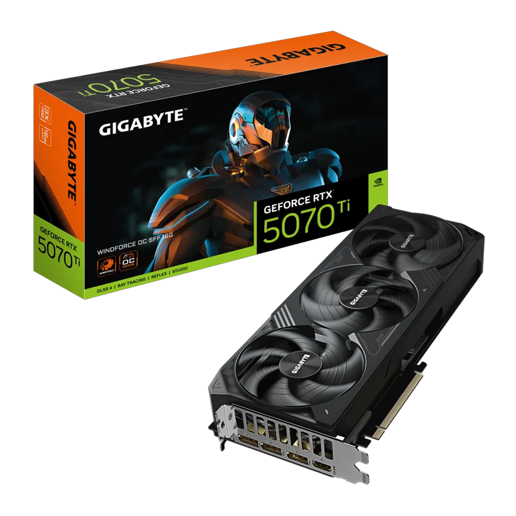 GIGABYTE GV-N507TWF3OC-16GD, RTX5070TI, WINDFORCE OC, 16Gb, GDDR7, 256BIT, 3 Fanlı, 1xHDMI, 3xDP, GAMING Ekran KARTI