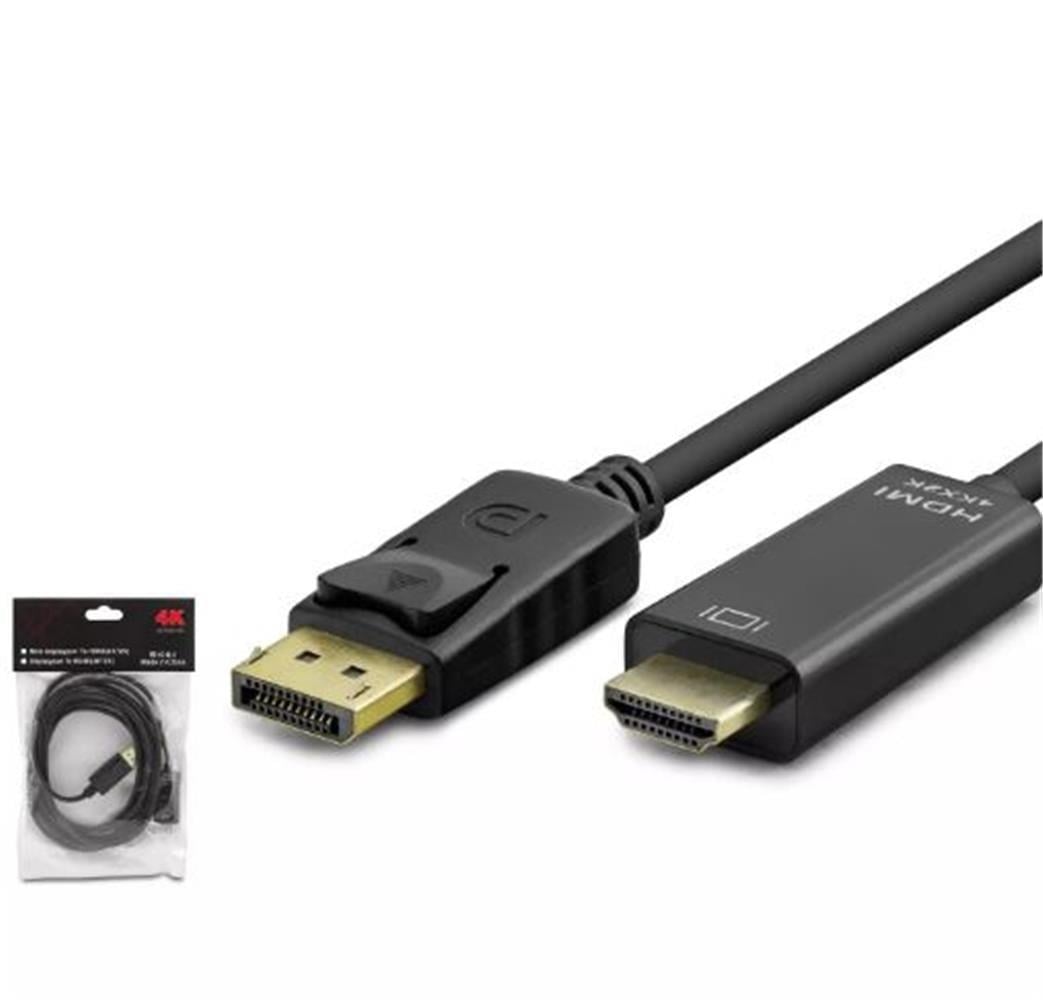 HADRON HDX7797 DISPLAY (M) TO HDMI (M) KABLO 4K 30HZ 3M SİYAH