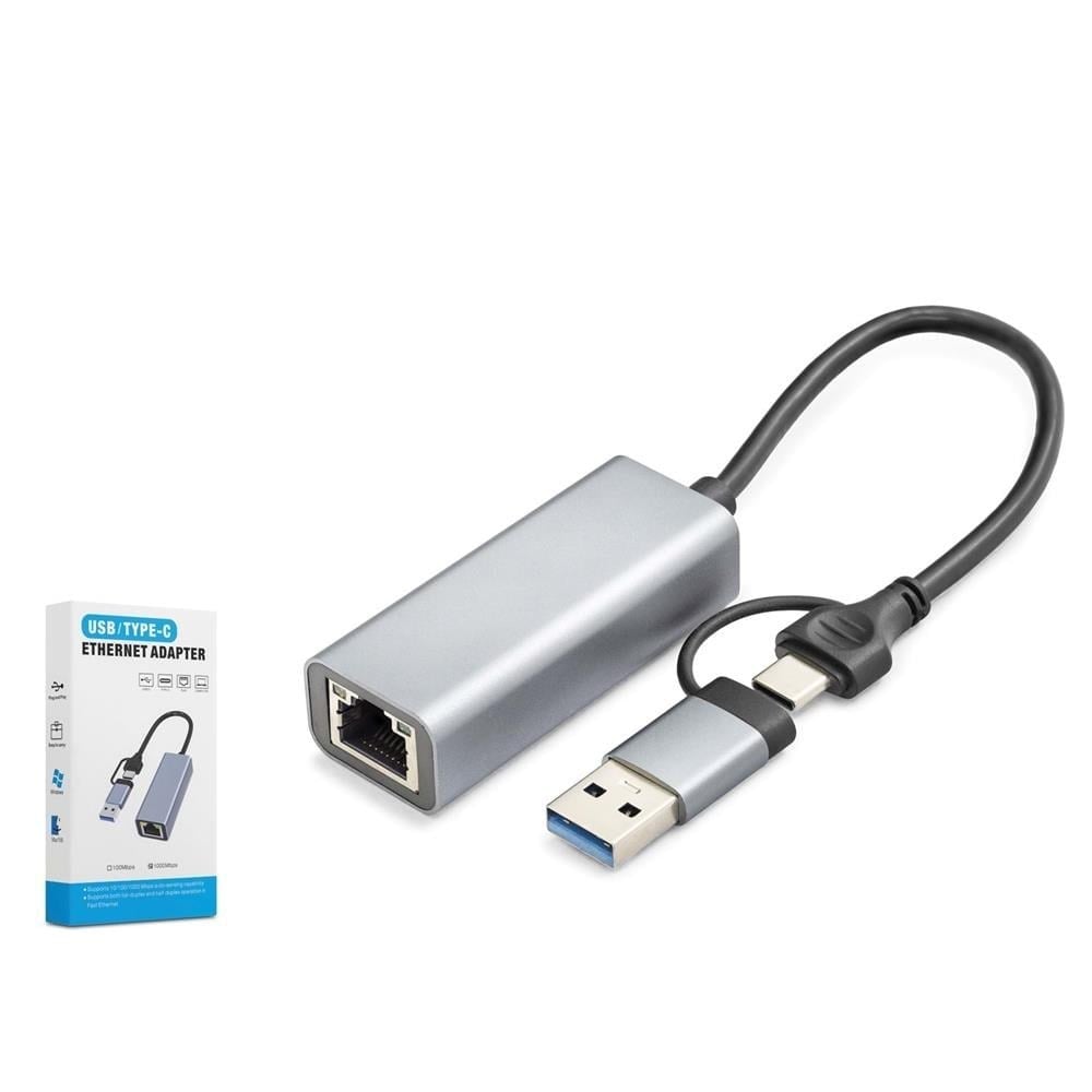 HADRON HDX7863 USB Type C 3.0 Ethernet Adaptör Gigabit Gri