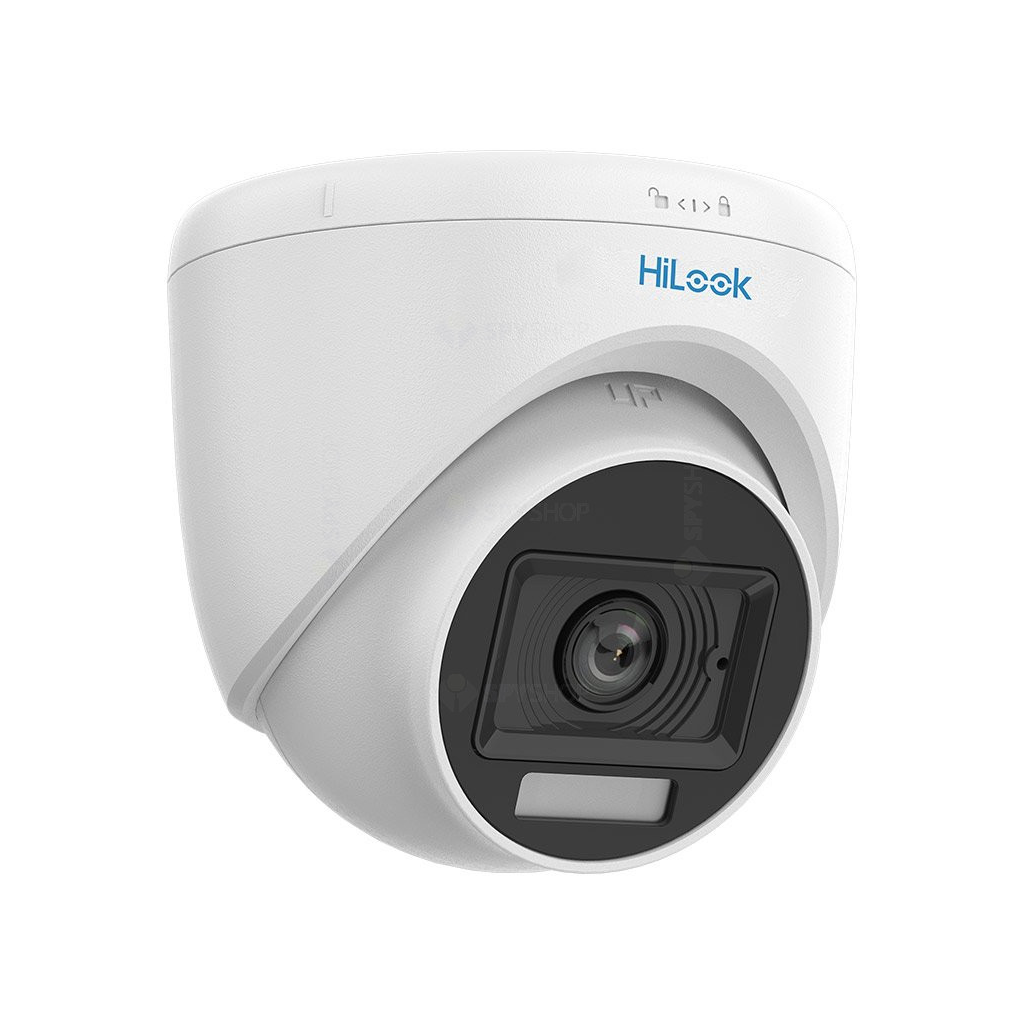 HILOOK THC-T129-LPS, 2Mpix, 2.8mm Lens, 20Mt Gece Görüşü, Color Vu, Dahili Mikrofon, Dome Kamera
