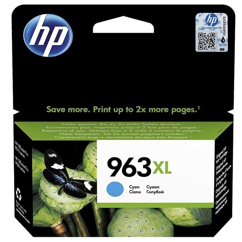 HP 3JA27AE 963XL Cyan Yüksek Kapasiteli Orijinal Mürekkep Kartuşu 1.600 Sayfa