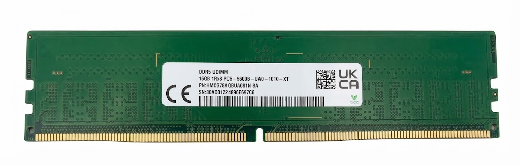 HYNIX 16GB DDR5 ECC UDIMM 5600MHZ 1Rx8 SUNUCU RAM HMCG78AGBUA081N-BA