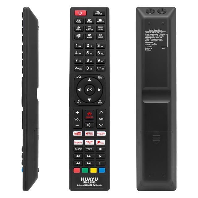 Huayu RM-L1590 Netflix - Youtube - Prime Video - Rakuten - F Play - Google Play Tuşlu Universal Lcd Tv Kumanda