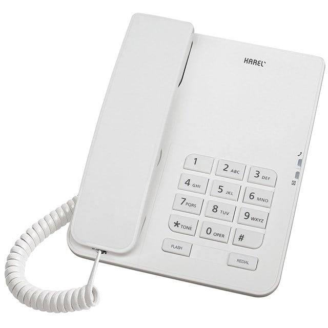 Karel TM-140 Kablolu Ekransız Krem Masaüstü Telefon