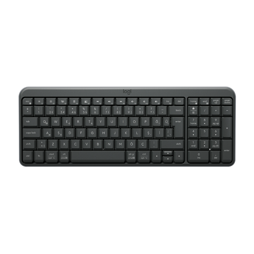 LOGITECH K250, Siyah, 920-013460, Bluetooth, Türkçe Q, Multimedya, Kompakt Klavye