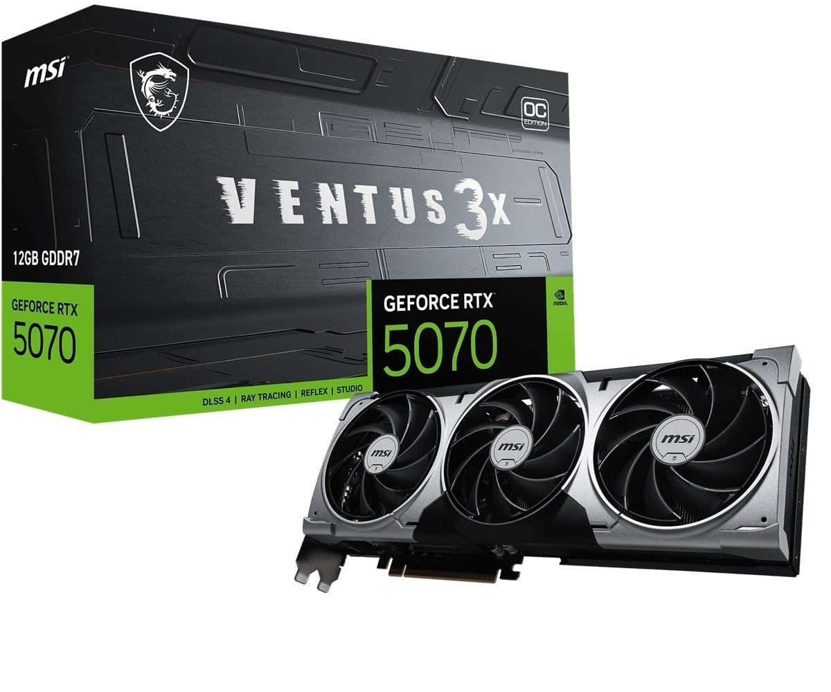 MSI 12GB RTX5070 12G VENTUS 3X OC GDDR7 192bit HDMI-DP PCIE 5.0
