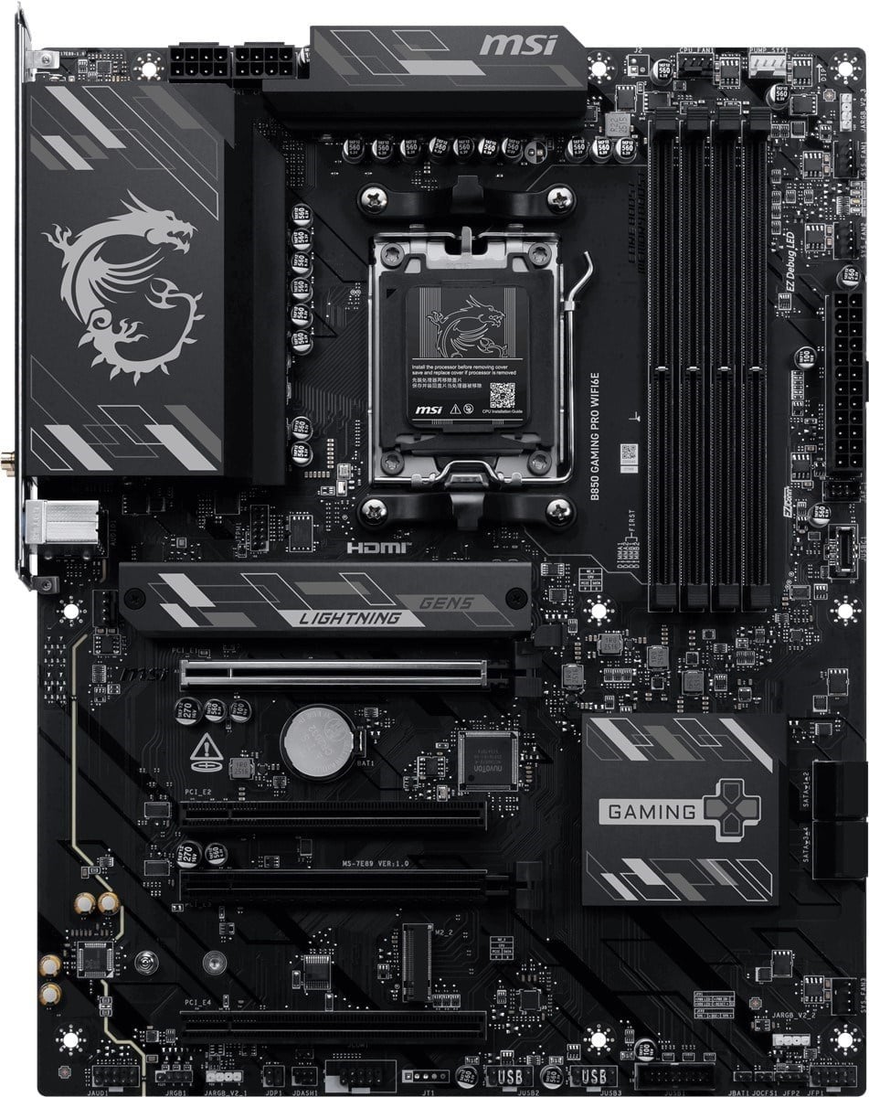 MSI B850 GAMING PRO WIFI6E HDMI-DP TYPEC PCIE 5.0 AM5 ATX