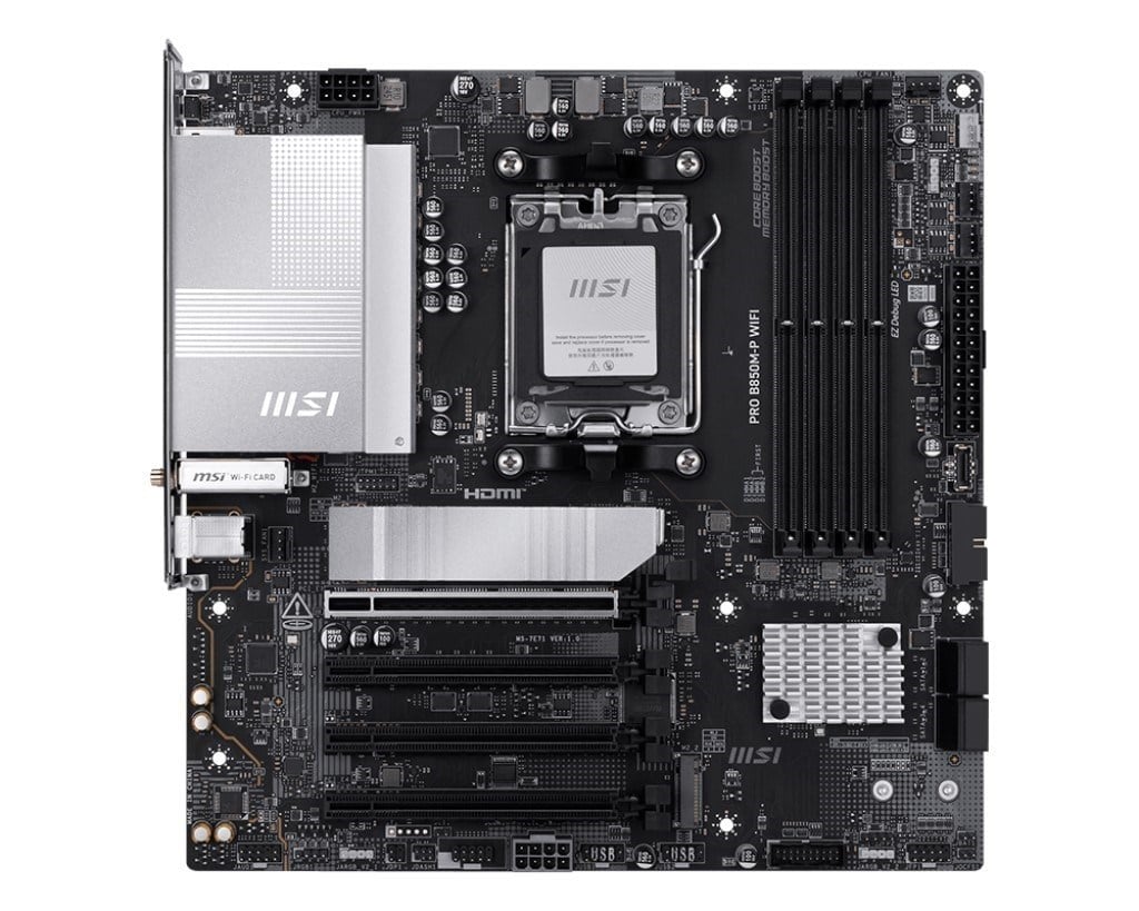 MSI PRO B850M-P WIFI DDR5 HDMI-DP PCIE 5.0 AM5 MATX