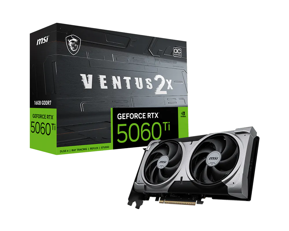 MSI RTX5060TI 16GB VENTUS 2X OC PLUS GDDR7 128bit HDMI DP PCIe 5.0