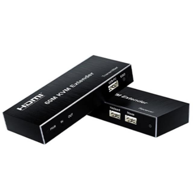Novacom NVC-KVM60 4K 60 Metre HDMI+USB+IR To Cat6 Kvm Extender