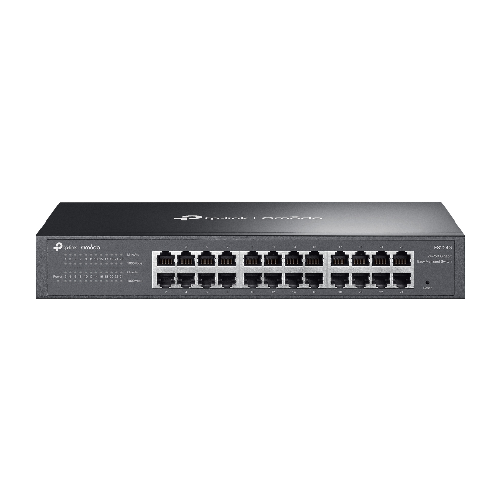 OMADA ES224G, 24 Port Gigabit,  Yönetilebilir, Metal Kasa Masaüstü/Vesa Switch