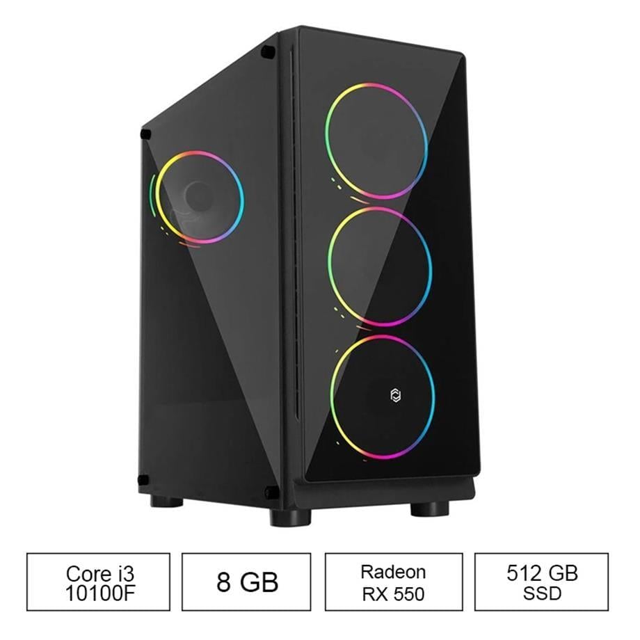 OXPC-3000 i3-10100F 8GB 512GB SSD 8GB RX550 FDOS