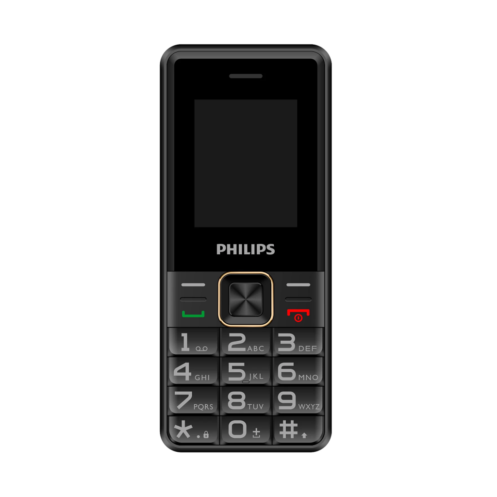 PHILIPS Xenium E6105, 128Mb, Siyah, 48Mb Ram, 1,77inc Ekran, 4G Çift Sim Desteği, FM Radyo, 1000mAh Pil, Türkiye KVK Garantili