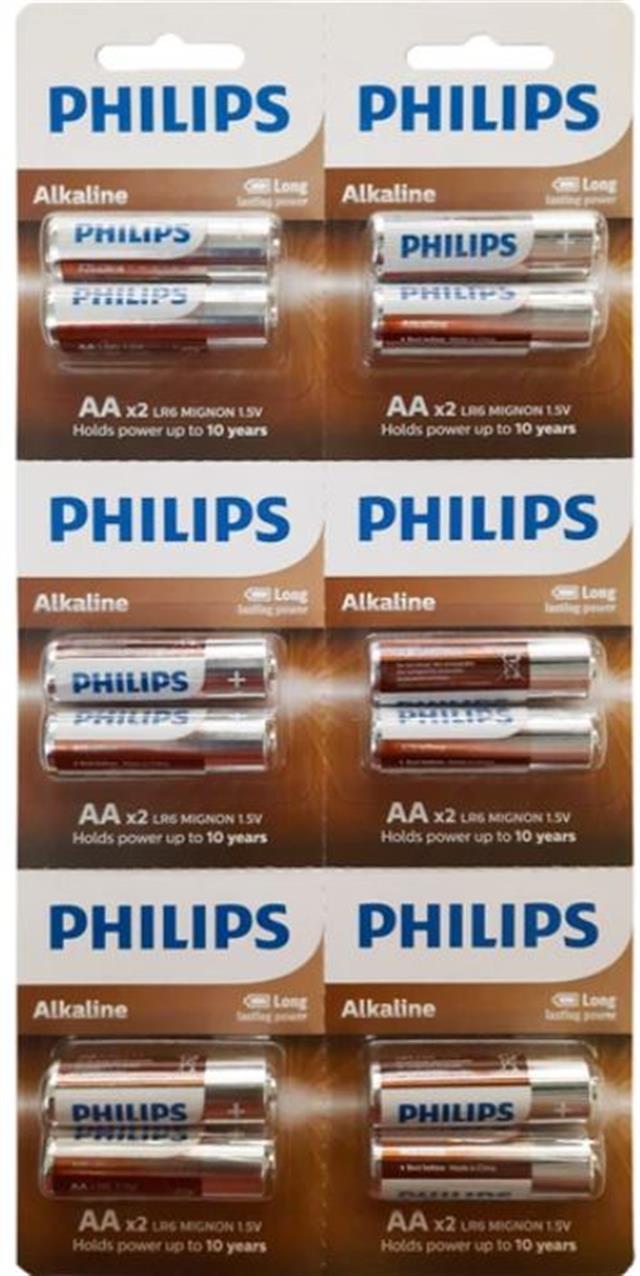 Philips AA Alkalin Kalem Pil 12'li Kartela