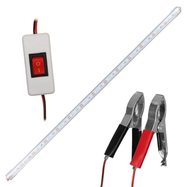 PowerMaster PM-11060 60CM 12V 10W T8 İnce 42 SMD LED 6500K Beyaz Lamba Akü Maşalı Anahtarlı