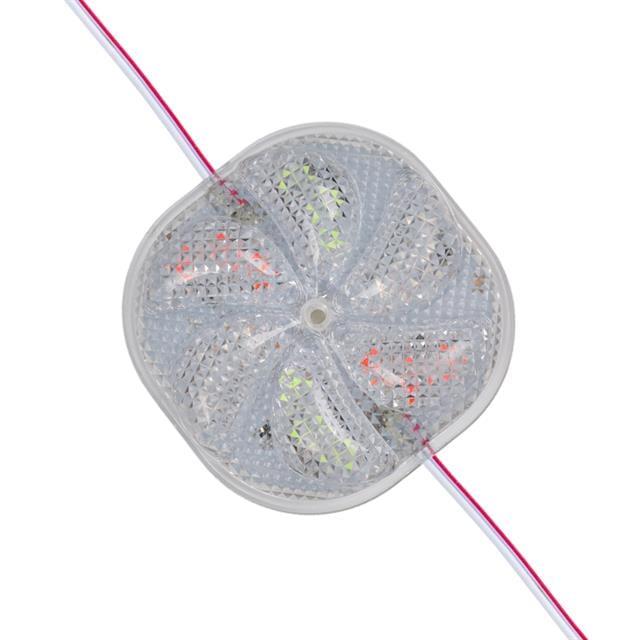 PowerMaster PM-14703 12 Volt 3 Watt Karışık (R+G+B) Yanıp Sönen Çakar 6565-2835 Modül Led 65x65x12mm