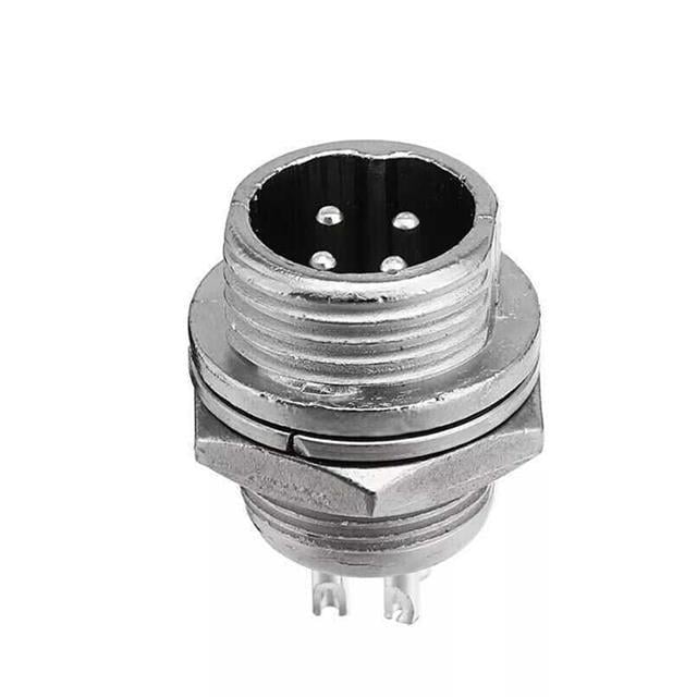 PowerMaster PM-18660 4 Pinli 12mm Erkek Mayk Fiş (M12 - GX12)