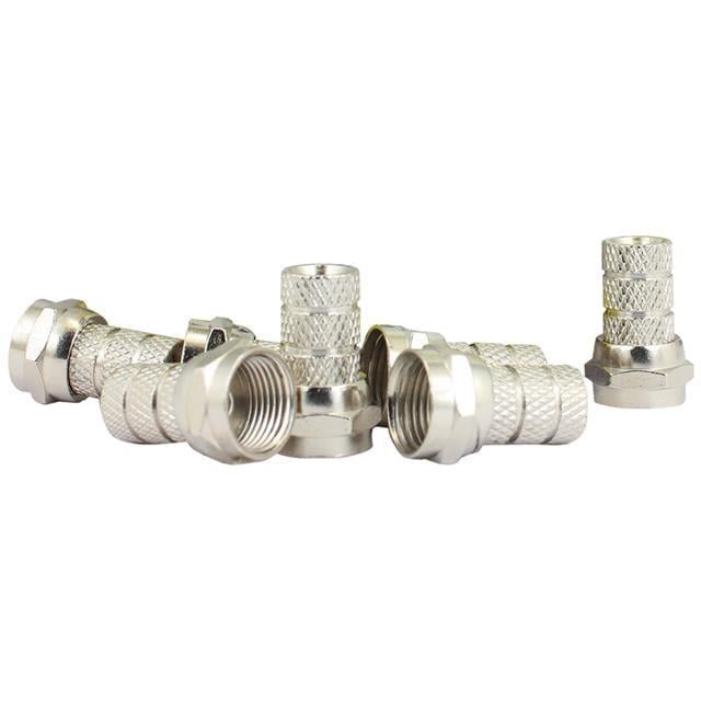 PowerMaster PM-30095 RG58 Mini - İnce Koaksiyel Kablo İçin F Konnektör (100'LÜ Paket)