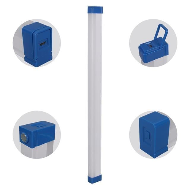 PowerMaster T550 50cm 60W Çubuk Portatif LED Işıldak Şarjlı Tüp Lamba 1500mAh