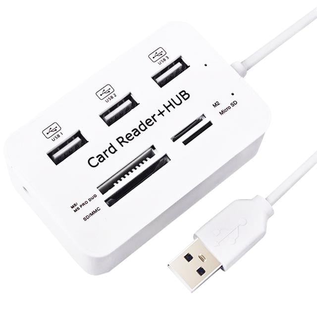 Powermaster 3 Port 2.0 Usb Çoklayıcı Hub + 4 Slot Kart Okuyucu PM-6052