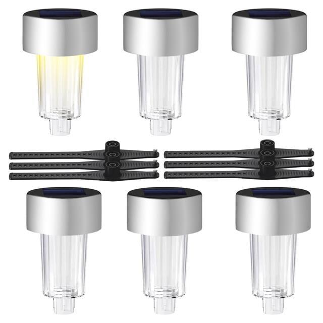 Powermaster PM-26961 Metal Gövdeli Dc 5v Gün Işığı Solar Balkon-Havuz-Bahçe Lambası (6'lı Paket)