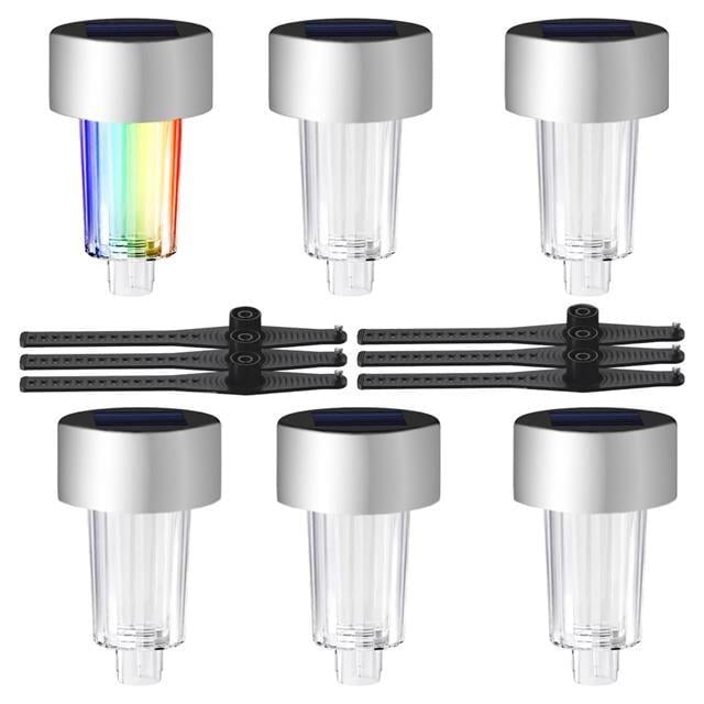 Powermaster PM-26962 Metal Gövdeli Dc 5V RGB Solar Balkon-Havuz-Bahçe Lambası (6'lı Paket)