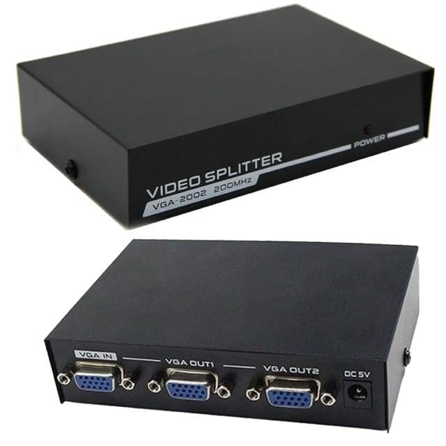 Powermaster VGA-2002 2 Port 200 Mhz 1920x1440 Vga Splıtter Dağıtıcı