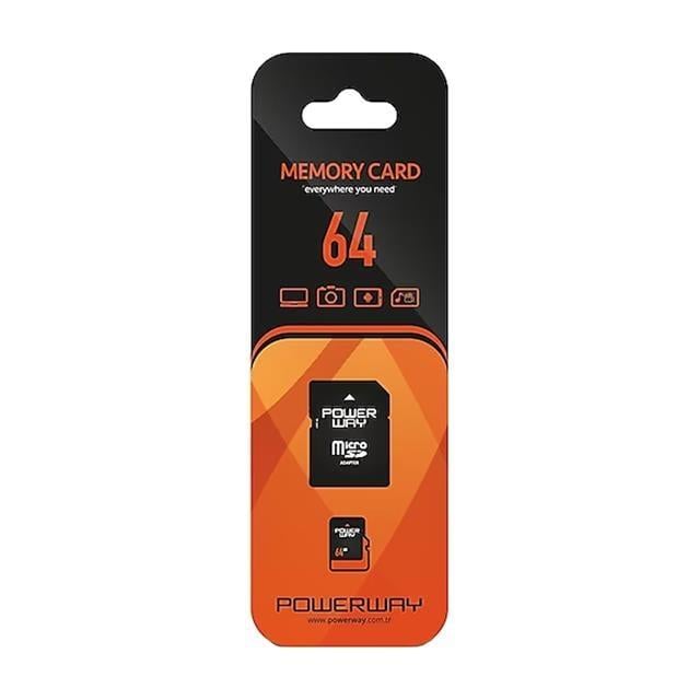 Powerway PWR-64 64GB Micro SD Hafıza Kartı